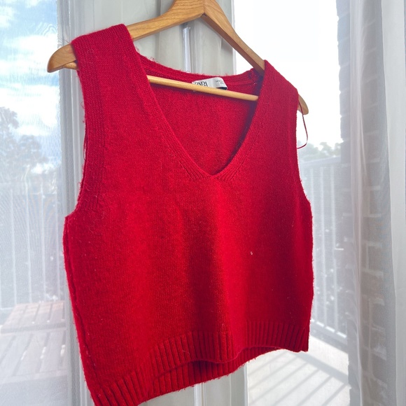 Red Sweater Vest - Picture 4 of 4
